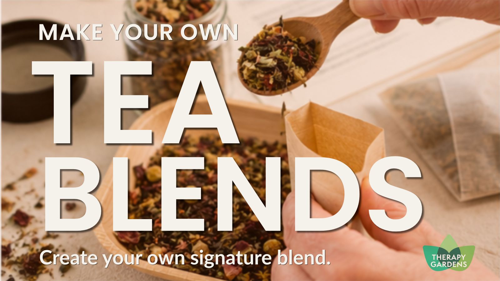 Teas, herbs, and florals for the Craft Your Own Tea Blend experience